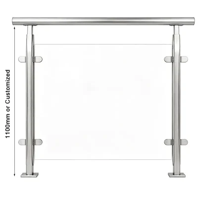 Stainless Steel Glass Railing with Spider Post size