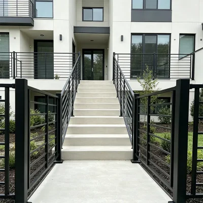 Steel Adjustable Axis Infill Railing Application